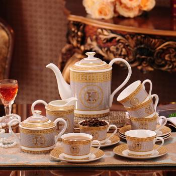 歐式陶瓷咖啡具套裝骨瓷茶具茶杯套裝 英式下午茶 創意結婚禮品