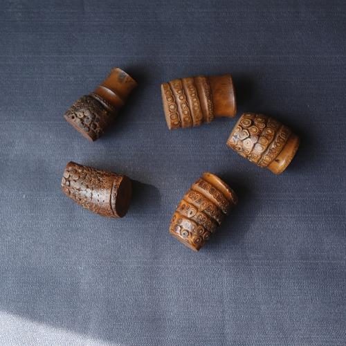 竹根壺蓋托手工竹節蓋置竹杯托紫砂壺蓋架蓋碗擱置可當香插|茶道/零配