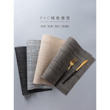 日式PVC隔熱餐桌墊 家用可裁剪西餐墊北歐防燙鍋墊餐墊盤墊一次性
