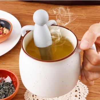 不銹鋼小人茶漏濾茶器創意茶葉過濾器辦公室喝茶具過濾網泡茶神器