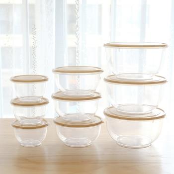 軟蓋圓碗塑料微波爐可用保鮮盒