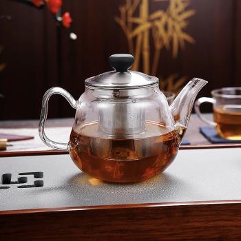 雅風玻璃壺加厚耐高溫家用泡茶壺不銹鋼燒水壺泡茶專用純手工茶具