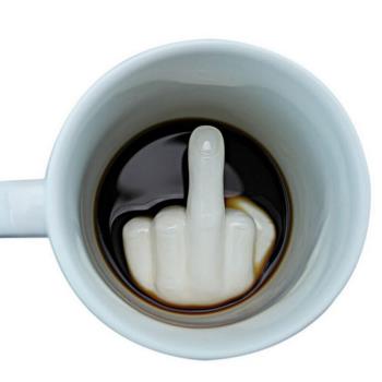 法克杯創意個性法克FUCK中指杯陶瓷咖啡杯情侶馬克杯up yours!mug