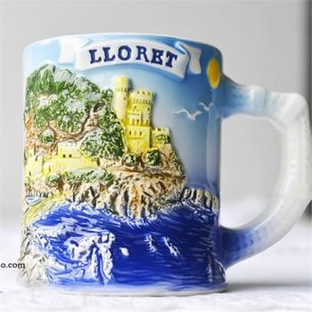 加拿大西班牙創意馬克杯海島風景建筑陶瓷咖啡杯美式咖啡杯水杯