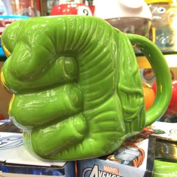 漫威綠巨人拳頭杯浩克杯子大容量陶瓷杯馬克杯創意個性咖啡水杯