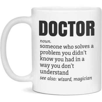 Doctor Definition博士陶瓷咖啡馬克杯子茶水杯畢業醫生日禮物Mug