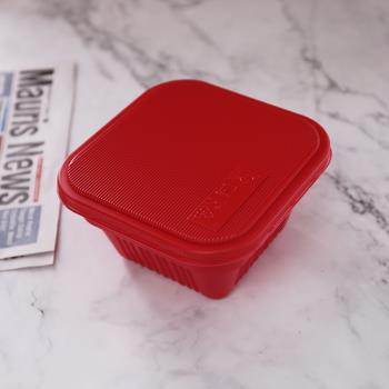 中央化學一次性雙層餐盒帶蓋外賣打包快餐盒黃色黑色紅綠色1000ml