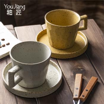 日式復古粗陶手沖咖啡杯馬克杯簡約家用窯變藝術個性水杯情侶杯子