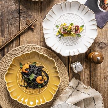 創意復古陶瓷家用菜盤日式料理飯盤新款網紅餐盤高級感菜碟子深盤