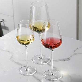 一對歐式情侶高端紅酒杯350ml家用玻璃高腳杯2個創意個性酒杯套裝
