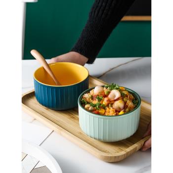 陶瓷碗單個創意飯碗ins風北歐吃飯碗簡約個性米飯碗小碗家用餐具