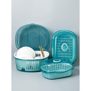 居家家裝碗筷收納盒廚房臺面碗柜瀝水放盤子置物架碗碟整理收納架
