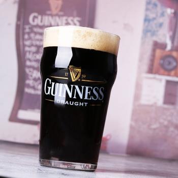 GUINNESS精釀啤酒杯愛爾蘭健力士專用黑啤杯PintGlass品脫杯500ml