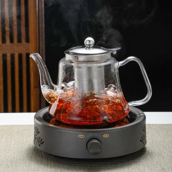 家用電磁爐專用煮茶壺玻璃耐高溫加厚電陶爐燒水壺過濾泡茶壺套裝