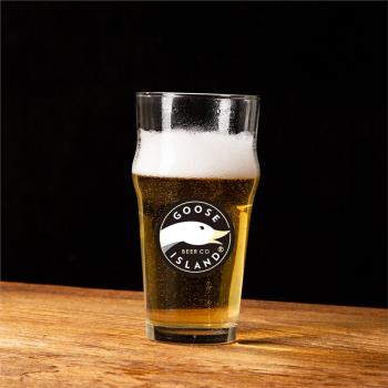 美國鵝島啤酒專用杯寬口玻璃杯精釀啤酒杯英式品脫杯GOOSE ISLAND