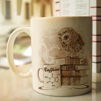 創意貓頭鷹馬克杯美式復古咖啡杯可愛辦公室家用水杯茶杯禮物