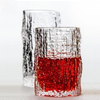 冰川紋果汁飲料ins風玻璃杯