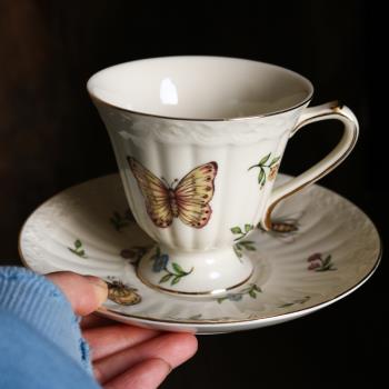 歐式下午茶具陶瓷精致復古北歐風英式咖啡杯碟蜻蜓小奢華家用套裝