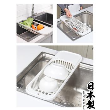 日本進口廚房洗菜水果瀝水架家用水槽放碗碟杯子置物架餐具收納架