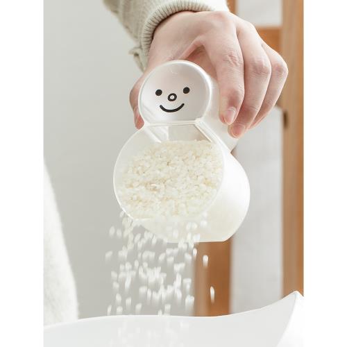 日本進口AKEBONO小雪人量杯牛奶果汁計量杯量米器帶刻度米勺