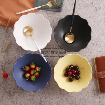 優巴 北歐簡約磨砂高檔啞光陶瓷餐具套裝 西式美式純色 西餐盤碗