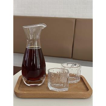 手沖玻璃分享壺套裝咖啡壺單品咖啡杯實木木托盤分享壺茶杯公道杯