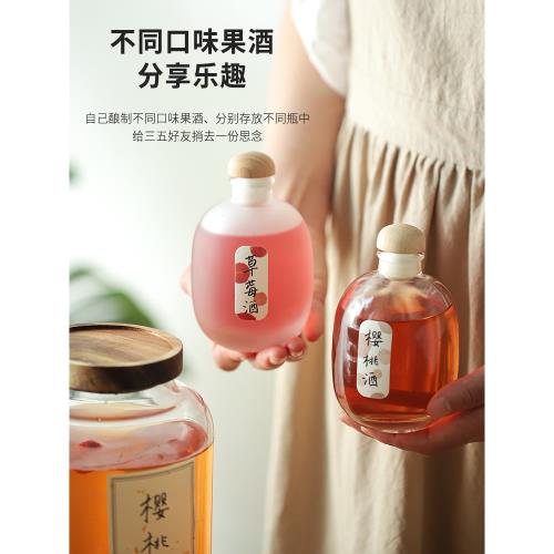 舍里玻璃酒瓶空瓶泡果酒梅酒釀酒玻璃瓶密封白酒分裝瓶紅酒小瓶子
