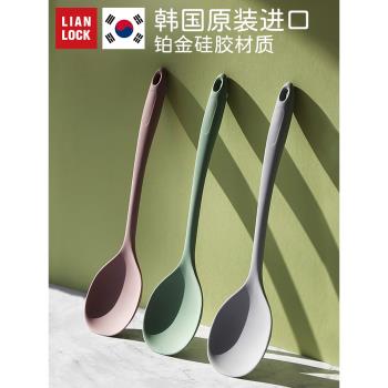 韓國進口鉑金硅膠炒勺廚具大家用耐高溫不粘鍋鏟大號長柄平底鍋