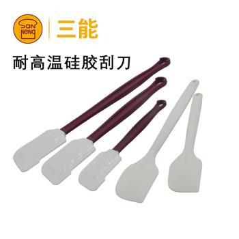 三能矽膠刮刀 耐高溫矽膠鏟麵糊奶油攪拌小中大號一體式烘焙刮刀
