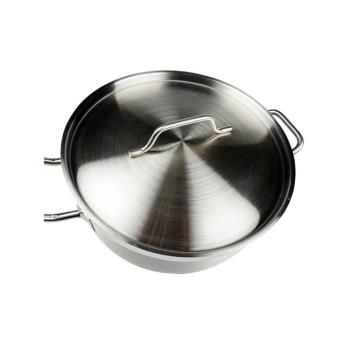 加厚不銹鋼湯鍋火鍋 復合底電磁爐用鍋矮鍋清湯鍋 淺湯鍋雙耳鍋