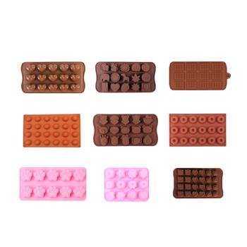 硅膠模具55愛心巧克力華夫魚尾巧克力翻糖手工皂恐龍動物字母紐扣