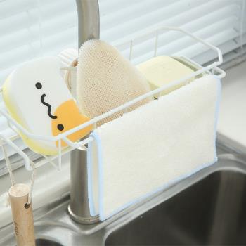 日本FaSoLa廚房水龍頭瀝水置物架子多功能創意免打孔抹布收納掛件