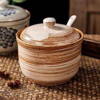 中式復古家用耐高溫豬油容器陶瓷