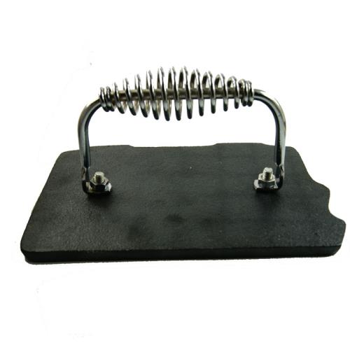 FOJOY鑄鐵壓肉板燒烤壓油方形壓板不銹鋼把手加厚鐵板燒戶外野營