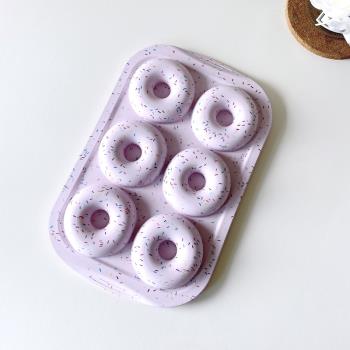 出口歐美 6連甜甜圈硅膠蛋糕模具不粘翻糖蛋糕模具烤箱用烘焙工具