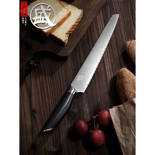 日本風不銹鋼鋸齒刀切面包刀烘焙專用蛋糕刀吐司切菜刀不掉渣刀具