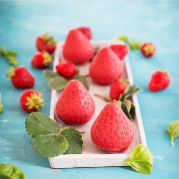 AiChef 8連草莓形硅膠模具法式西點慕斯立體水果草莓蛋糕烘焙工具