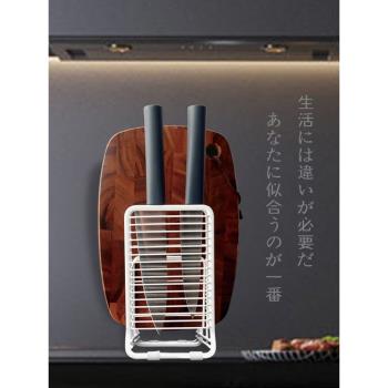 日本ASVEL廚房一體收納架不銹鋼刀架菜板架臺面菜刀砧板放置架