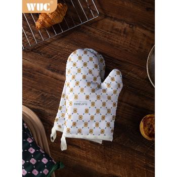 隔熱防燙手套烤箱手套廚房加厚耐高溫微波爐烘焙工具可愛硅膠手套
