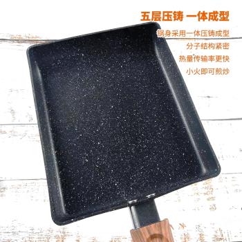 日式玉子燒煎鍋方形麥飯石不粘雞蛋卷壽司煎鍋電磁爐迷你小平底鍋