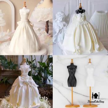 女神蛋糕支架 婚紗蛋糕模特擺件 生日蛋糕衣架模型 婚紗仙女蛋糕