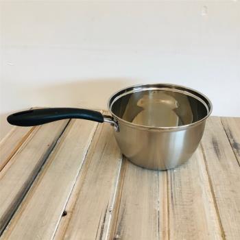 【瑕疵多】不銹鋼18cm單柄水勺單底奶鍋快速加熱泡面1-2人小湯鍋