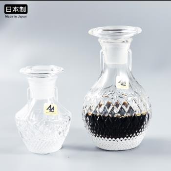 日本進口石塚硝子aderia創意日式輕奢迷你玻璃調料瓶香醋醬油瓶子