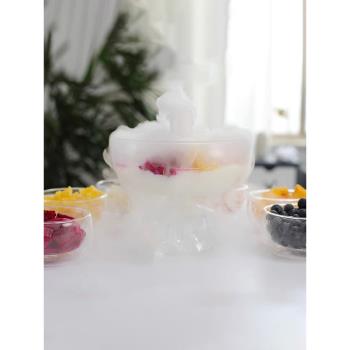 網紅乾冰奶茶火鍋DIY糖水甜品水果撈小火鍋耐熱玻璃創意意境餐具