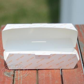 折成型熱狗盒三明治熱狗船盒免雞翅雞翅紙盒烤雞塊打包盒烘焙船盒