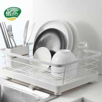 北歐家用廚房大號水槽邊晾放裝碗碟盤筷子瀝水籃收納盒餐具置物架