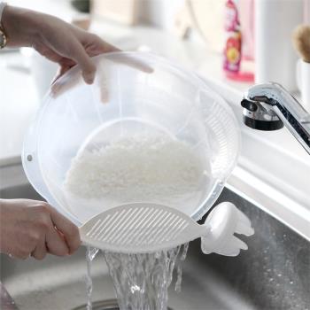 日本原裝進口淘米器淘米神器瀝水家用洗米多功能淘米棒淘米刷米勺