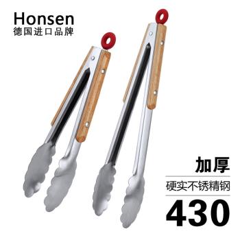 不銹鋼食物夾加厚多功能燒烤夾子烤肉夾油炸牛排涼鹵菜鹵肉食品夾