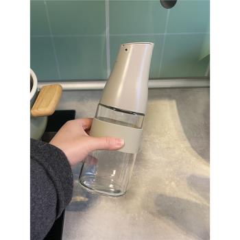 自動開合油瓶家用醬醋調味瓶油壺不銹鋼304不掛油廚房玻璃控油瓶