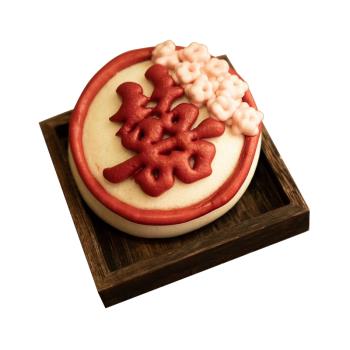 中式喜福發字翻糖餅幹模具烘焙用品塑膠切模結婚蛋糕饅頭裝飾擺件